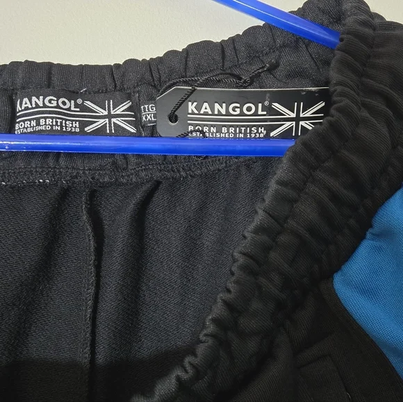 NWT Kangol Mens XXL Black Blue Stripe Track Pants Streetwear Joggers Retro NY - Picture 6 of 13